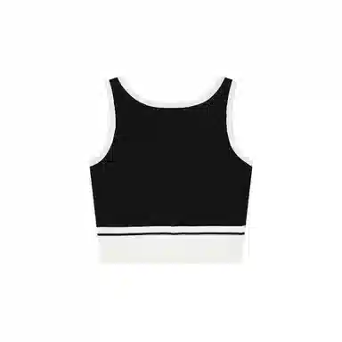 花蔓色 撞色修身短款针织衫 女款