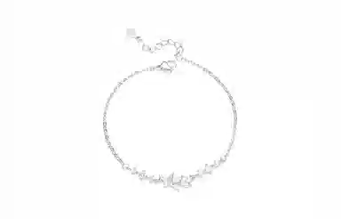 牧言 莫比乌斯/麦穗/蝴蝶/山茶花/蝴蝶结/森系简约高级感 光面立体闪耀五角星拼接日常百搭手饰 合金 星星闪烁手链 女款