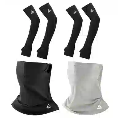 匹克 夏季户外出行防紫外线冰感手臂袖套面罩套装骑行钓鱼必备 锦纶 防晒袖 男女同款情侣款