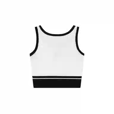 花蔓色 撞色修身短款针织衫 女款