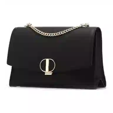 红蜻蜓 优雅时尚锁扣开合 牛皮革 单肩斜挎手提包 小号 女款 米白/蓝色/黑色/灰色