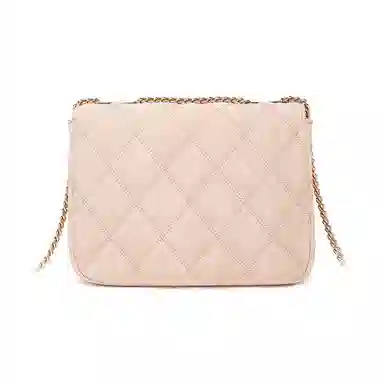 稻草人 经典菱格山茶花设计 翻盖开合大容量 链条包腋下包单肩包 聚氨酯革 斜挎包 常规 女款 灰蓝/淡绿/浅粉色