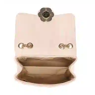 稻草人 经典菱格山茶花设计 翻盖开合大容量 链条包腋下包单肩包 聚氨酯革 斜挎包 常规 女款 灰蓝/淡绿/浅粉色