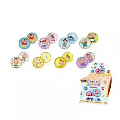 简动文创 光栅吧唧蜡笔小新搞怪系列 马口铁周边玩具 徽章