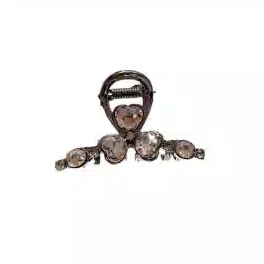 彤彤兔 水钻三叶花高级感鲨鱼夹小号抓夹气质后脑勺半扎发 发夹 女款