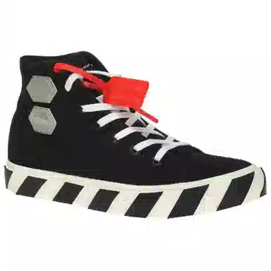 Off-White Vulcanized Hi Black Striped