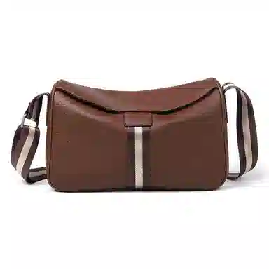 PESASRIE Black Leather Shoulder Bag