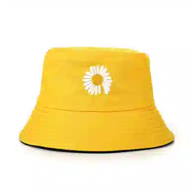 木林森 刺绣小邹菊双面户外遮阳防晒小帽檐 涤棉 渔夫帽 男女同款情侣款