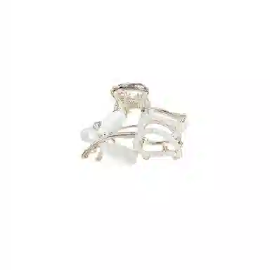 彤彤兔 仿珍珠玫瑰小抓夹气质高级感前额刘海发卡碎发 发夹 女款