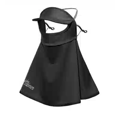 上海故事 立体遮阳帽檐护颈防晒口罩 聚酯纤维 防晒面罩 女款