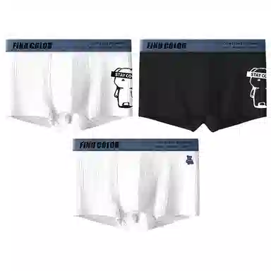 二三二三 卡通印花潮流四角裤抑菌透气舒适平角短裤内裤 男款 组合装