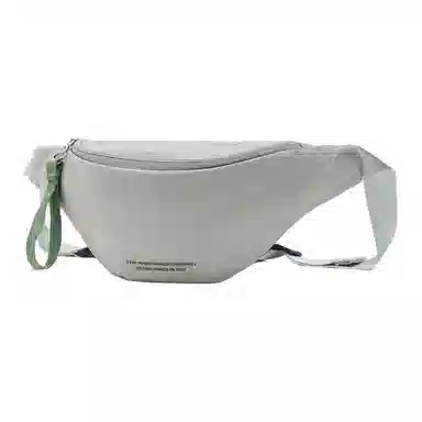 特步 休闲百搭简约 纺织织物 腰包 男女同款情侣款 黑色/浅灰