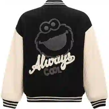 TSMLXLT Sesame Street Baseball Jacket