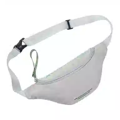 特步 休闲百搭简约 纺织织物 腰包 男女同款情侣款 黑色/浅灰