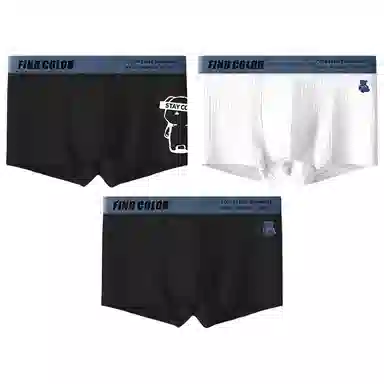 二三二三 卡通印花潮流四角裤抑菌透气舒适平角短裤内裤 男款 组合装