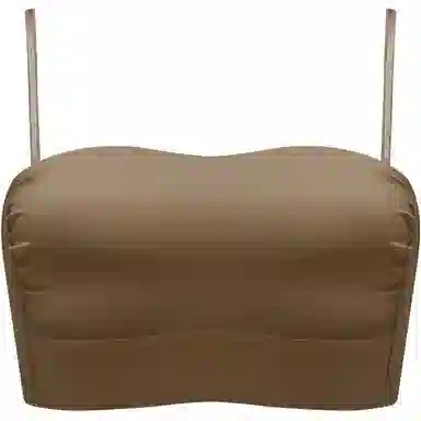 多情猫  纯色抹胸聚拢防下垂美背薄款 防走光吊带显瘦背心一体杯文胸