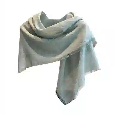 杭丝路 薄款三角围脖大方巾空调房 羊毛 丝巾 女款 浅驼色