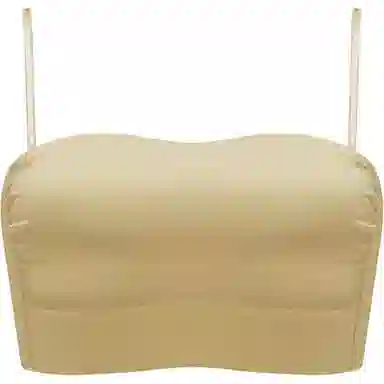 多情猫  纯色抹胸聚拢防下垂美背薄款 防走光吊带显瘦背心一体杯文胸