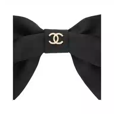 Chanel Bow Double C Hair Clip
