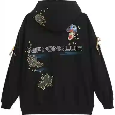 鬼洗 连帽套头简约长袖卫衣 女款