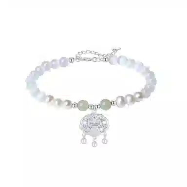 匆匆那年 新中式国潮如意平安锁 转运珠手饰 轻奢小众高级感可调节 猫眼石 玉石手链 女款