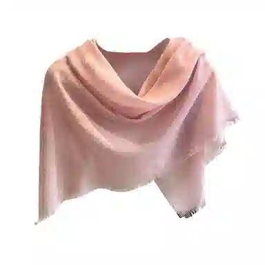 杭丝路 薄款三角围脖大方巾空调房 羊毛 丝巾 女款 浅驼色