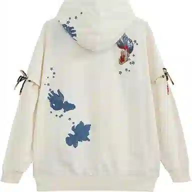 鬼洗 连帽套头简约长袖卫衣 女款