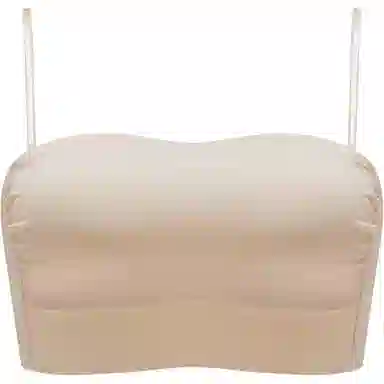 多情猫  纯色抹胸聚拢防下垂美背薄款 防走光吊带显瘦背心一体杯文胸