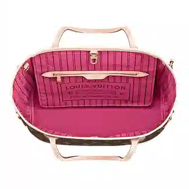 Louis Vuitton Neverfull PM Brown Pink Interior