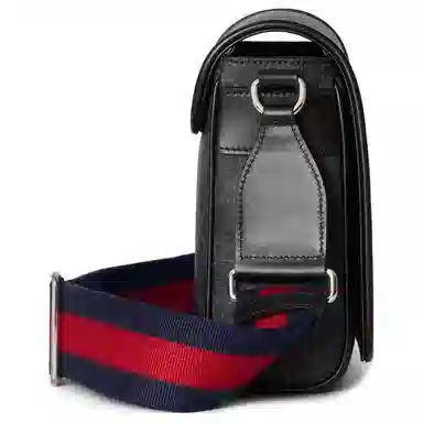 GUCCI Adjustable Strap Magnetic Flap Bag Gray