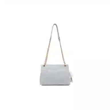 稻草人 甜酷少女国潮风绸缎设计五金链条 聚氨酯革 斜挎包单肩包腋下包流浪包特托包 中号 女款 浅杏色/浅粉色/浅绿/浅蓝