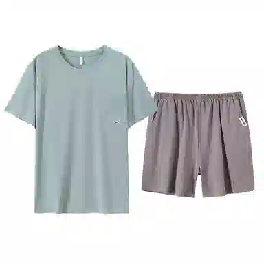 水中花 亲肤休闲透气短袖三分裤睡衣套装 女款