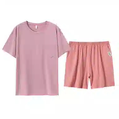 水中花 亲肤休闲透气短袖三分裤睡衣套装 女款