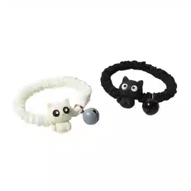 妖娆猫 可爱卡通个性小猫咪气质日常扎头发小肠圈皮筋 发圈 女款