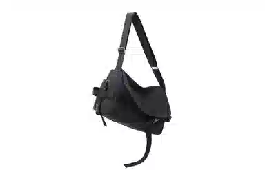 TAKITAKI Canvas Messenger Bag Black/Grey
