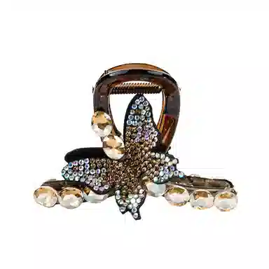 卡铂雅 香槟潮流设计港风气质复古镶钻极简高级感韩流 亚克力 发夹 女款