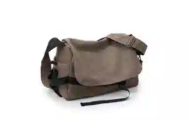 TAKITAKI Canvas Messenger Bag Black/Grey