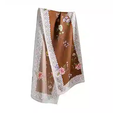 杭丝路 双面异色钉珠长巾围巾披肩 桑蚕丝 丝巾 女款