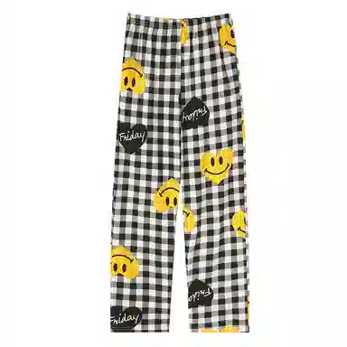 莫代尔 时尚格子印花舒适亲肤长裤睡裤 女款 花色