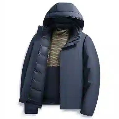 鸭鸭 可拆卸内胆石墨烯蓄热加厚羽绒服 男款