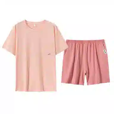 水中花 亲肤休闲透气短袖三分裤睡衣套装 女款