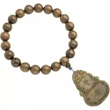 仙源 出入平安牌 转运珠高级感手持文玩念珠佛珠 平安福 木作 手串 男女同款情侣款 楠木