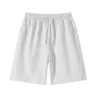 快鱼 薄款时尚宽松透气系绳五分休闲短裤 男女同款