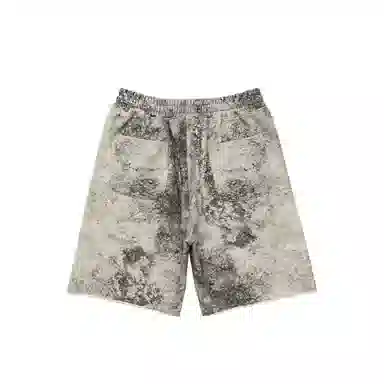 xVESSEL Marble Pattern Shorts Grey