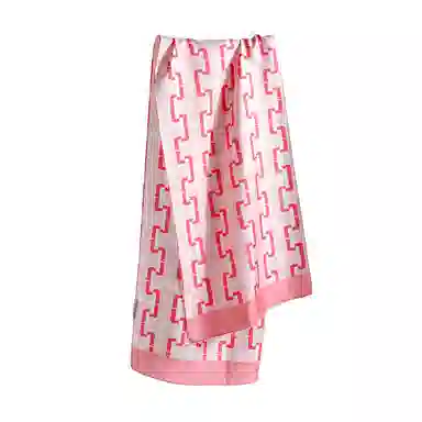 杭丝路 双面异色钉珠长巾围巾披肩 桑蚕丝 丝巾 女款