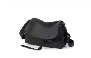 TAKITAKI Canvas Messenger Bag Black/Grey