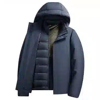 鸭鸭 可拆卸内胆石墨烯蓄热加厚羽绒服 男款