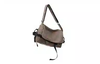 TAKITAKI Canvas Messenger Bag Black/Grey