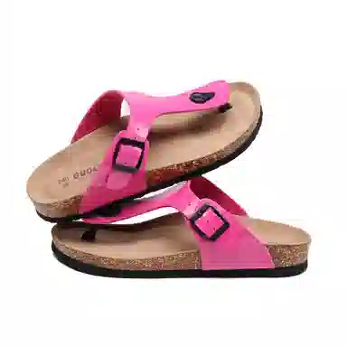 果洛菲 软木外穿夹脚平底时尚休闲人字拖鞋 男女同款