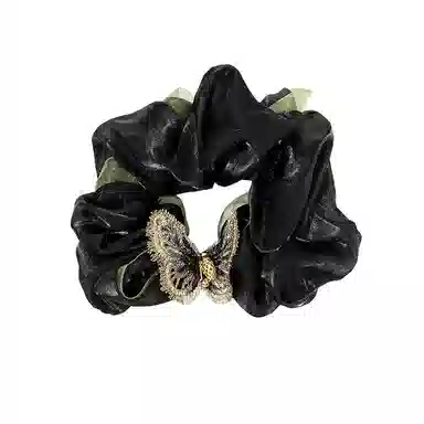 卡铂雅 黑色港风气质古镶钻极简高级感休闲 潮流设计 发圈 女款